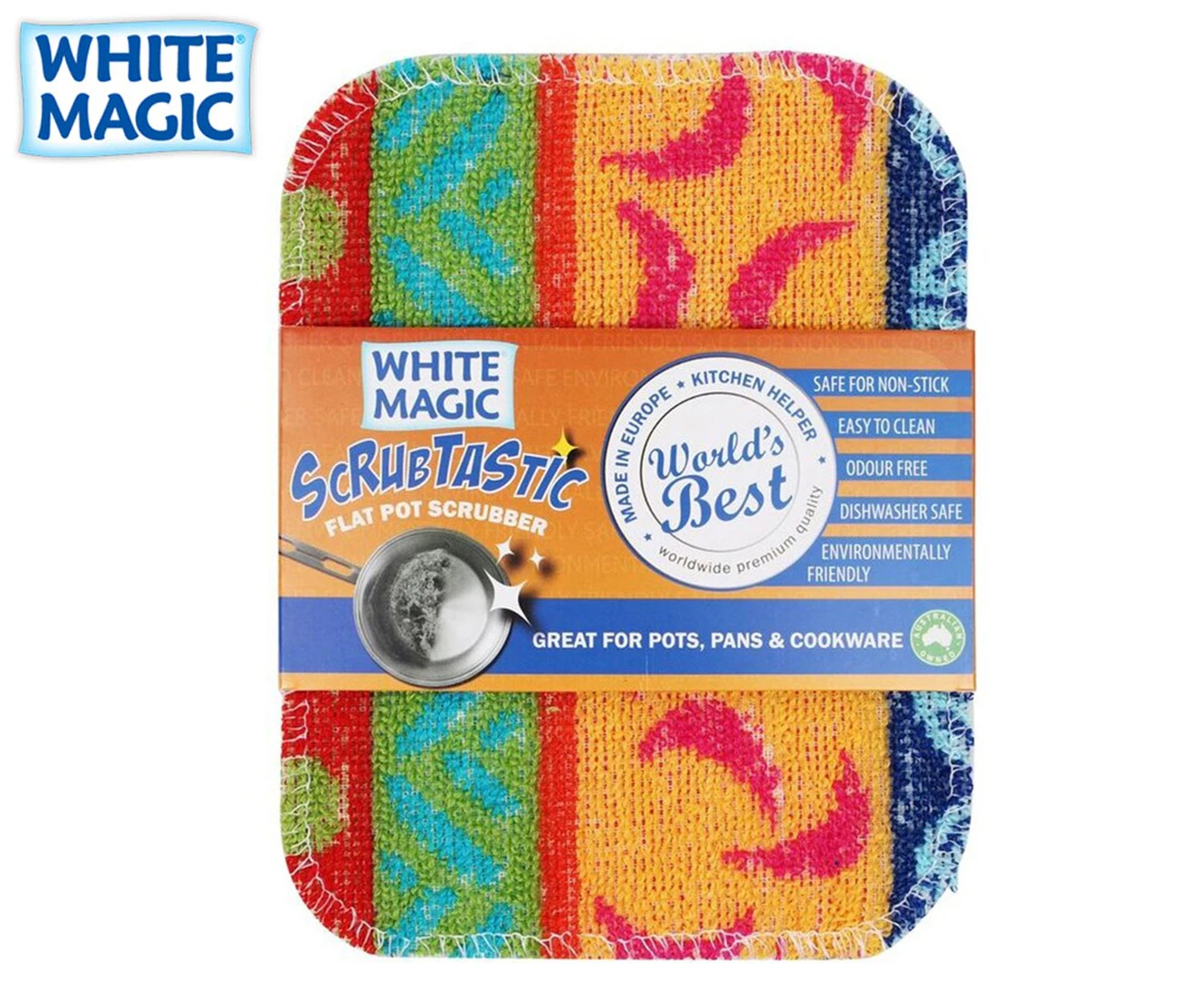 White Magic Scrubtastic Flat Pot Scrubber