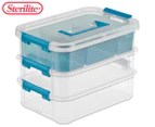Sterilite Stack & Carry 3-Layer Handle Box - Clear