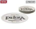 Nova 5-Piece Pizza Serving Set - White/Black