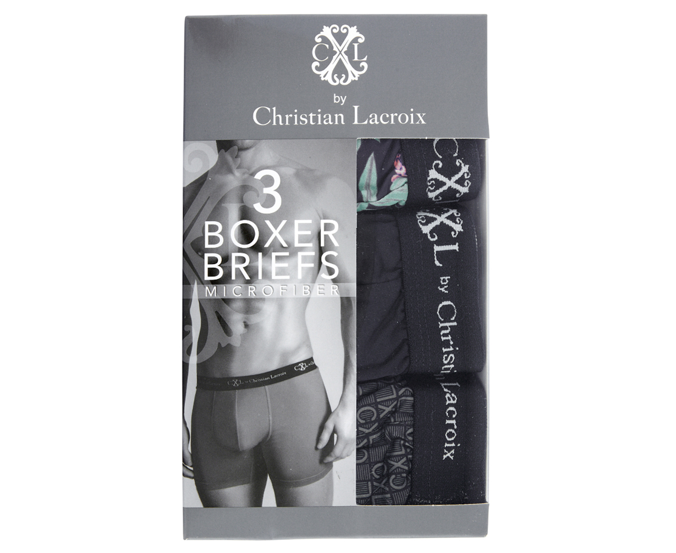 CXL by Christian Lacroix Men's Microfibre Trunks 3-Pack - Black