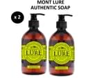 2 x Mont Lure Authentic Liquid Soap - Verbena Hand Wash - Vegan Silicon & SLS free - Naturally Anti-bacterial - 500ml 1