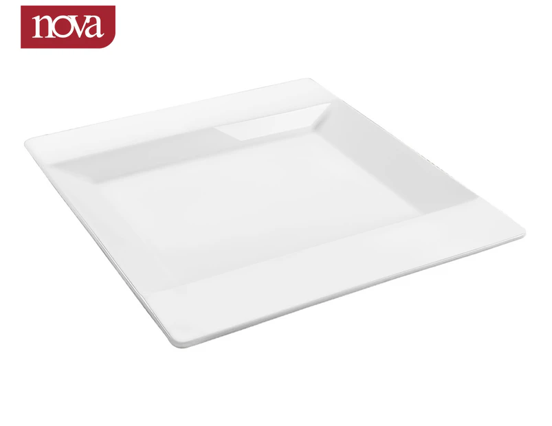 Nova 30cm Edge Square Platter - White