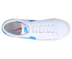Nike Men's Blazer Low Leather Sneakers - White/Sail/Laser Blue
