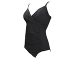Sea Star Women's Plain One-Piece Swimsuit - Black