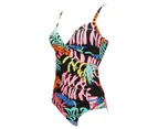 Sea Star Women's Shapewear One-Piece Swimsuit - Palm Print