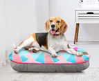 Charlie's Large Square Funk Nest Dog Bed - Multi Triangle