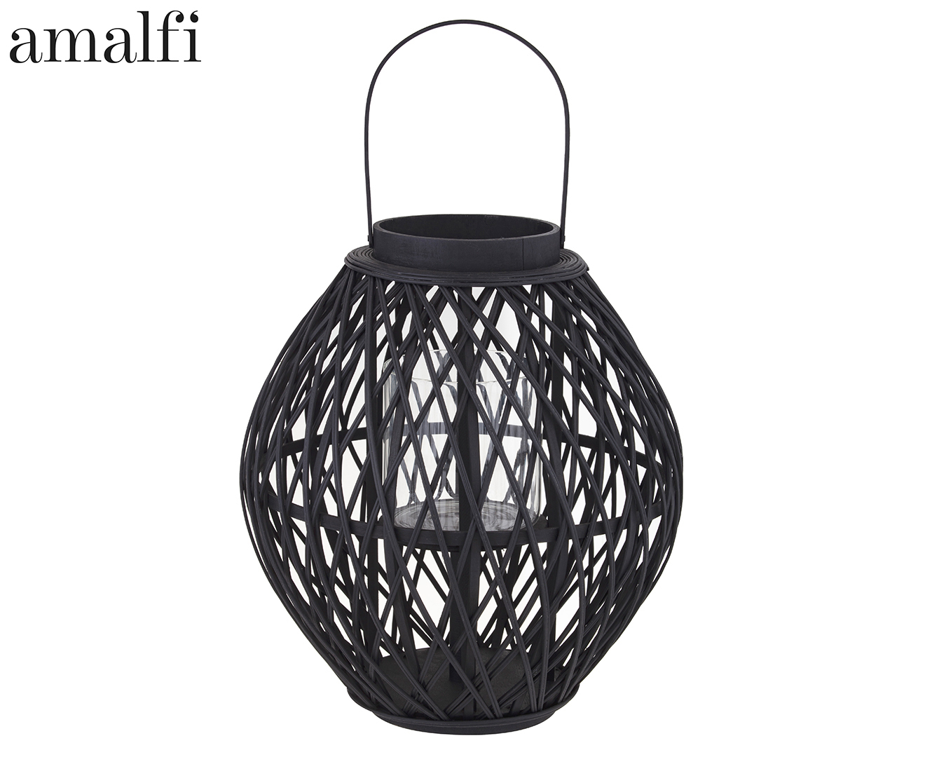 Amalfi Starling Lantern - Black/Clear | Catch.co.nz