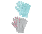 Mountain Warehouse Super Stretch Grippi Kids Gloves Skeleton Hands - Teal