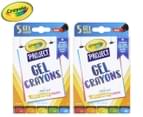 2 x Crayola Project Gel Crayons 5-Pack - Multi 1