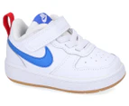 Nike Toddler Boys' Court Borough Low Sneakers - White/Pacific Blue/Red