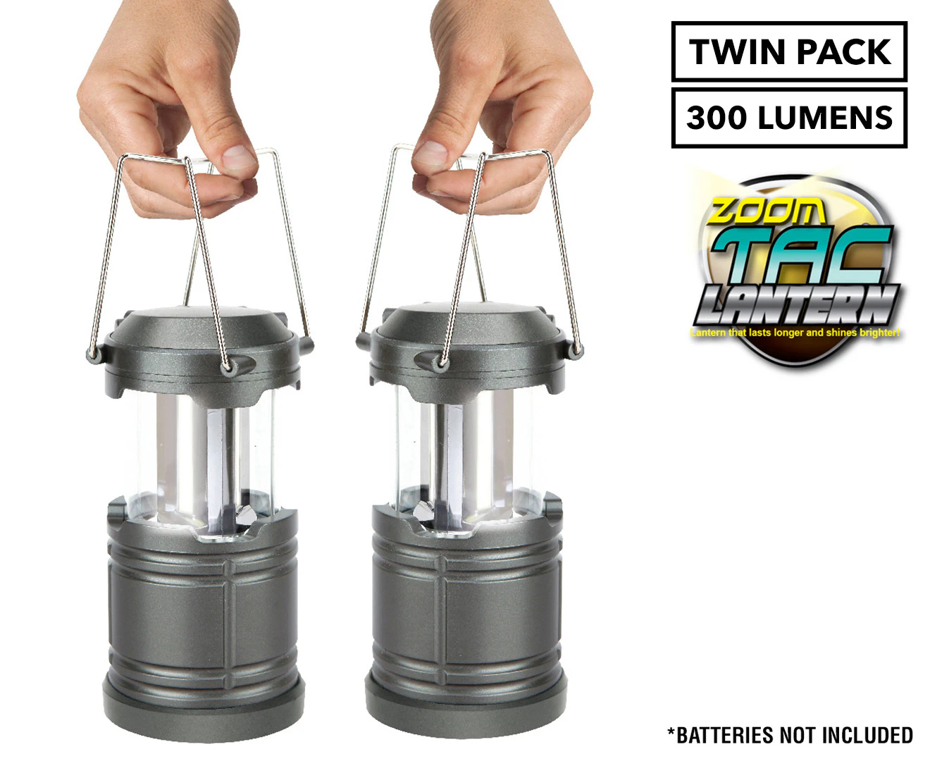 25th Hour Zoomtac LED Lantern with Handle - set of 2 oudoor camping