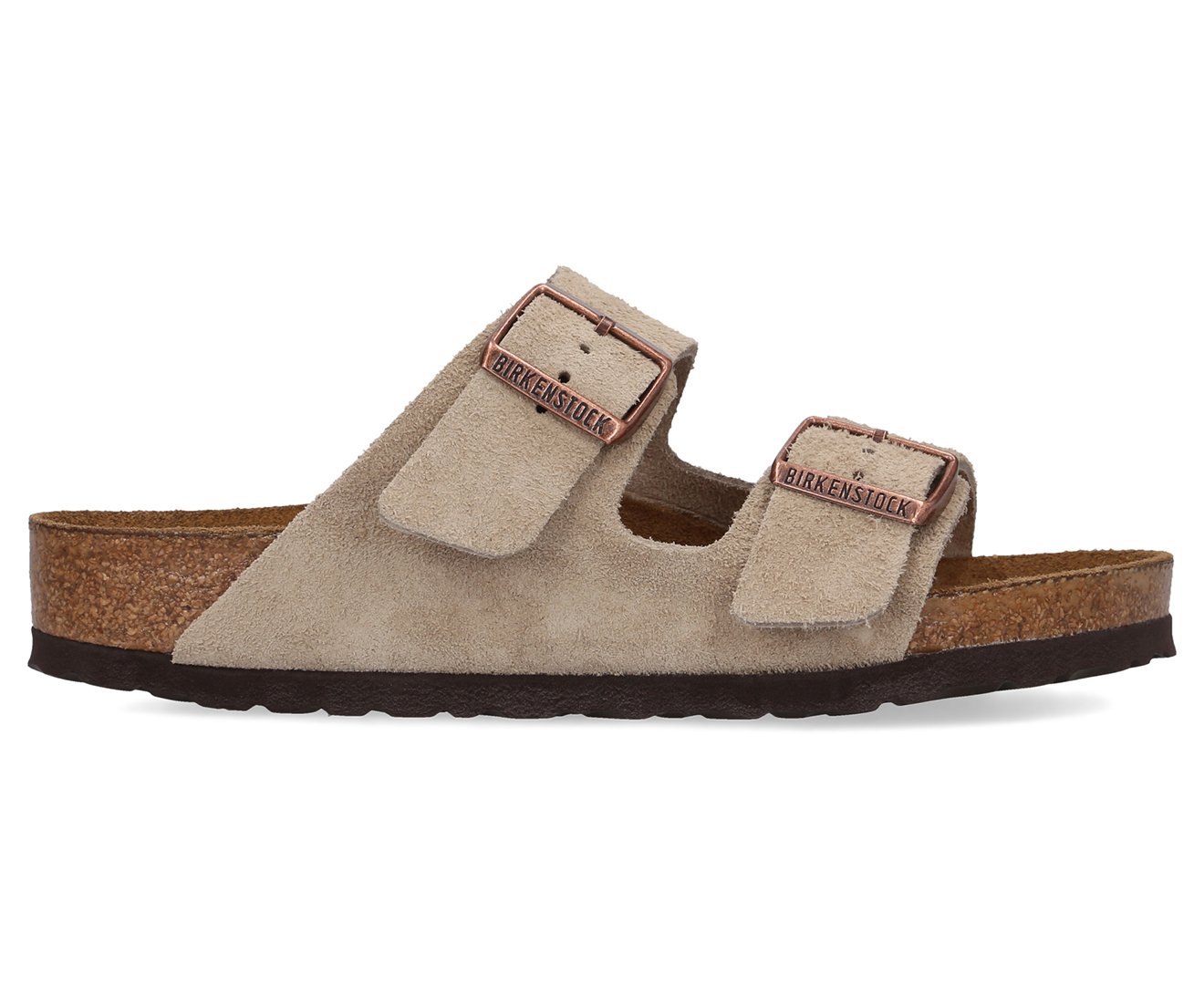 birkenstock arizona taupe suede soft footbed