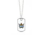 Gold Coast Titans NRL Colour Dog Tags Style Pendant on a Silver Chain