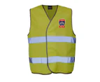 Newcastle Jets A-League Hi-Viz Yellow Safety Vest with Reflective Tape L-XL