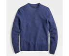 J.Crew Mens Rugged Merino Wool Donegal Crewneck Sweater Blue