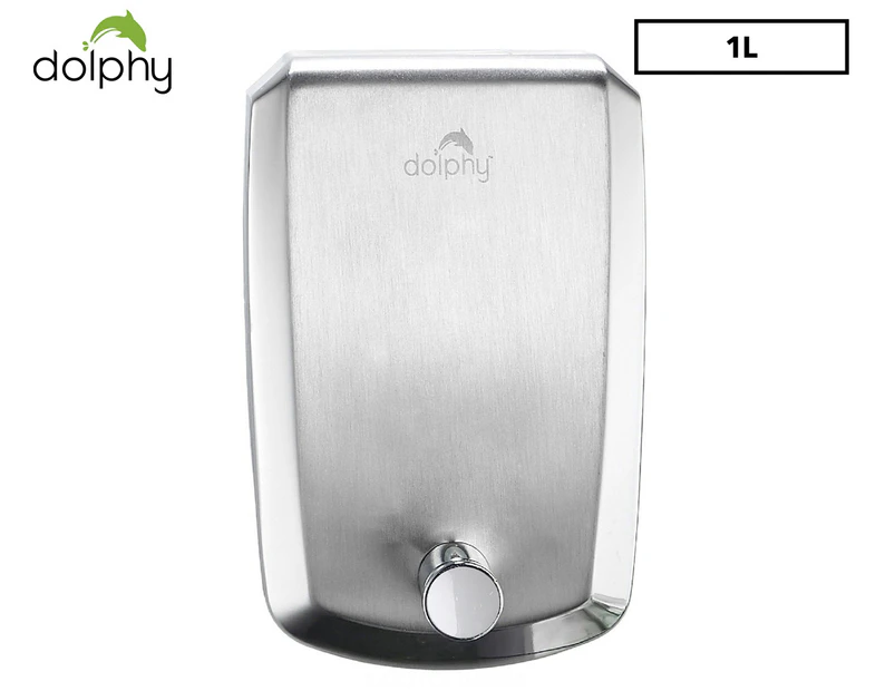 Dolphy Stainless Steel Liquid Soap Dispenser 1000mL - Silver