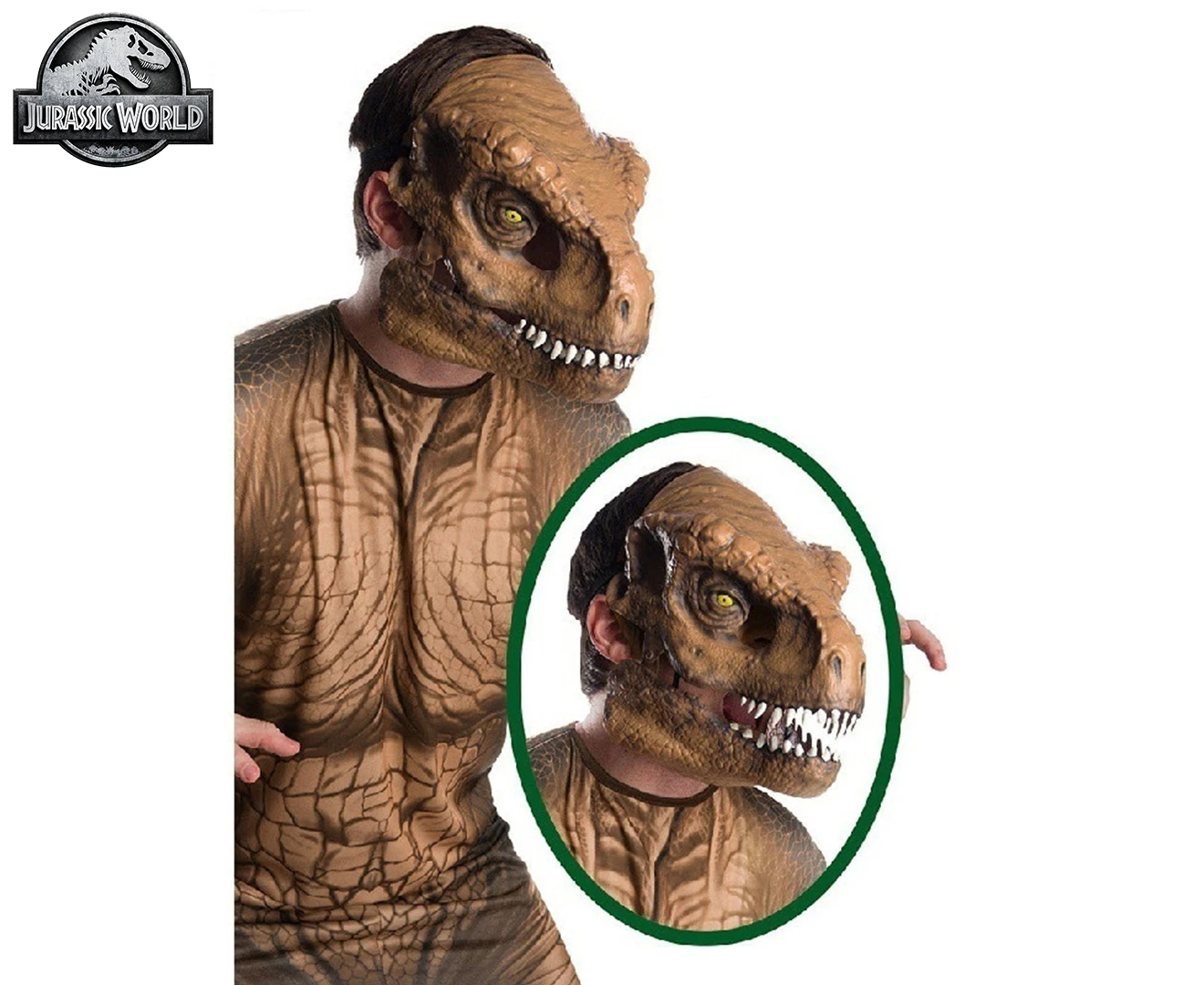 Jurassic World Kids' T-Rex Moveable Jaw Mask - Brown