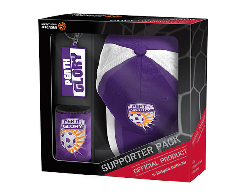 Perth Glory A-league Supporter Pack Cap Stubby Holder Keyring