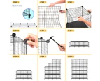 Metal Wire Cube Storage DIY 20 Cubes Modular Storage Shelf Closet Black