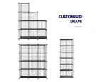 DIY Metal Wire Cube Storage 12 Cubes Modular Storage Shelf Closet Black