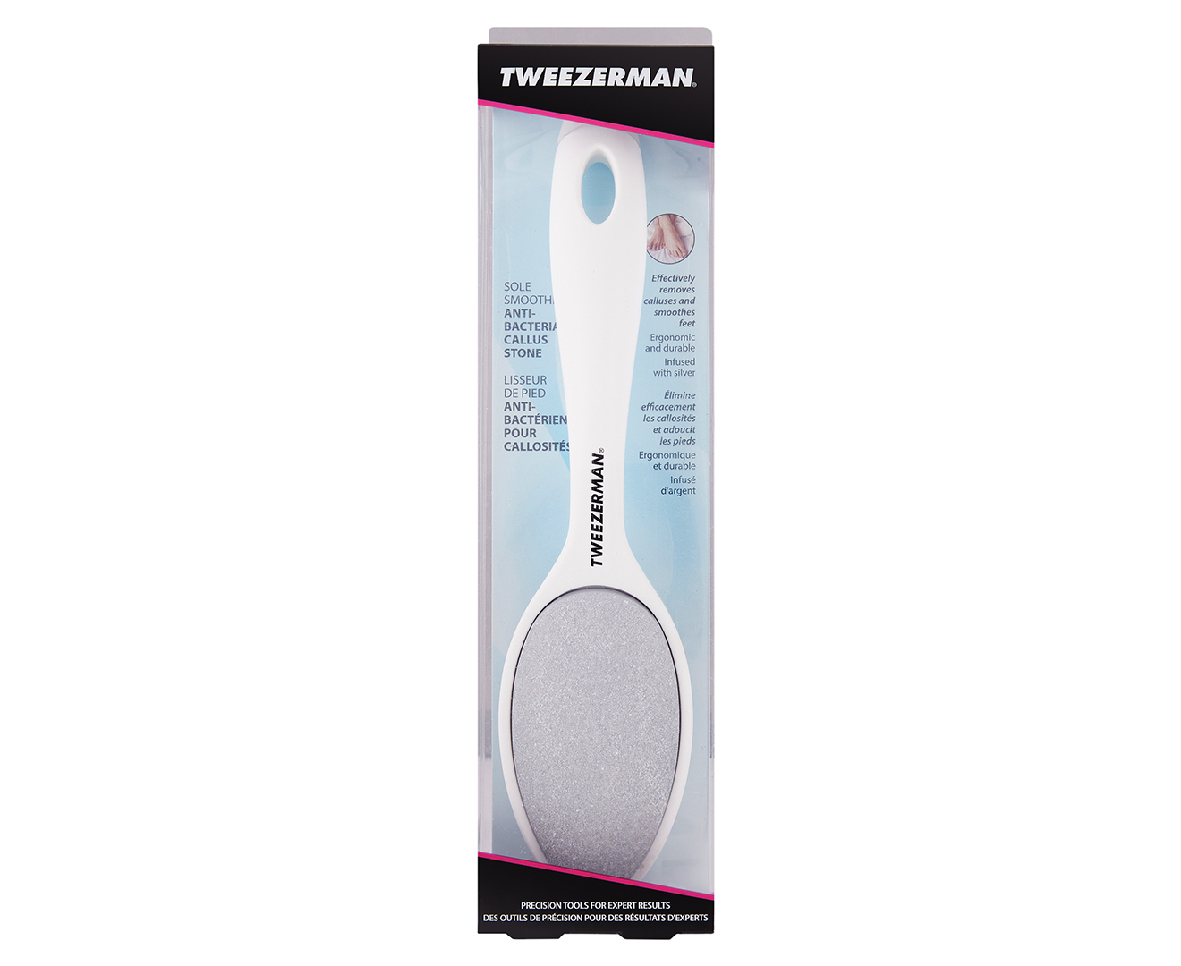 Tweezerman Sole Smoother, Anti-Bacterial Callus Stone