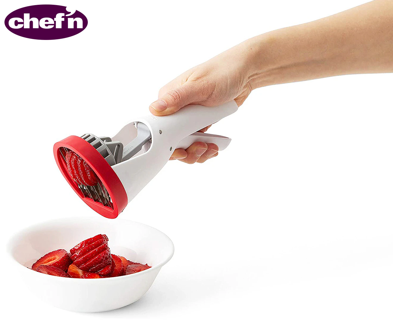 Chef'n Strawberry Slicer Slicester Hand-Held Strawberry Slicer to Create Garnishes