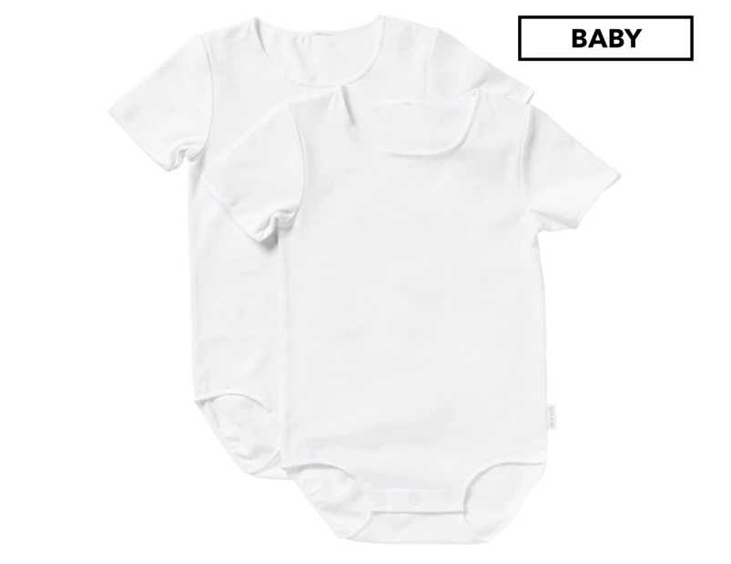 Bonds Baby Wonderbodies Short Sleeve Bodysuit 2-Pack - White