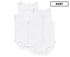 Bonds Baby Wonderbodies Singletsuit 2-Pack - White