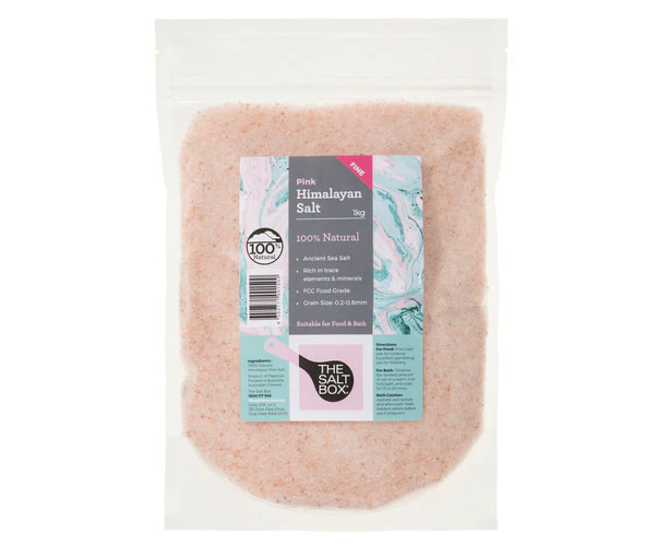 Himalayan Pink Salt Fine 1kg - The Salt Box