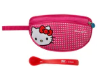 b.box Hello Kitty Travel Bib & Flexible Spoon Set - Pink