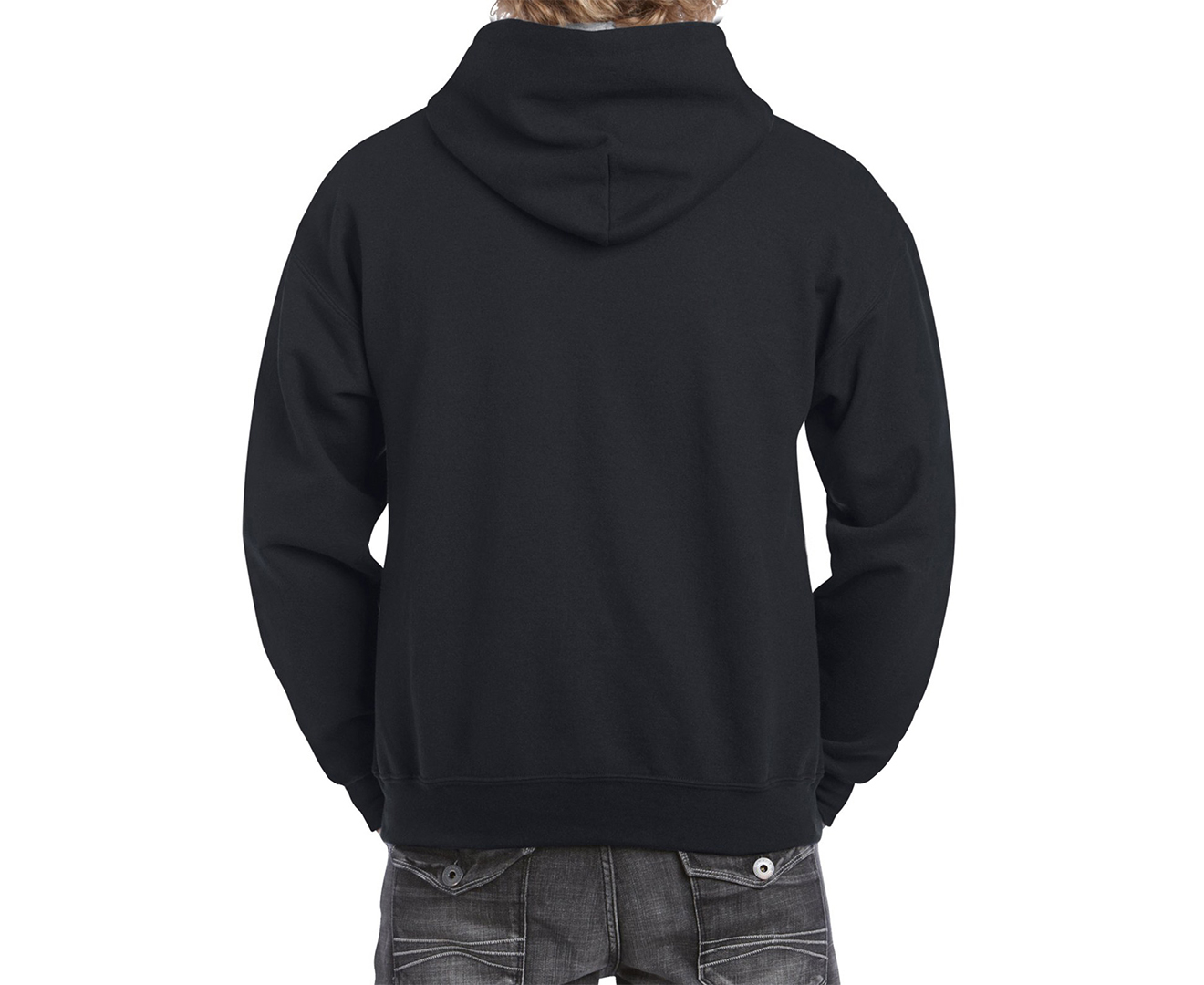 Gildan Unisex Heavy Blend Contrast Hoodie - Black/Sport Grey | Catch.co.nz