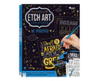 Kaleidoscope Etch Art Creations Kit: Be Positive! Kids Activity Book 6y+