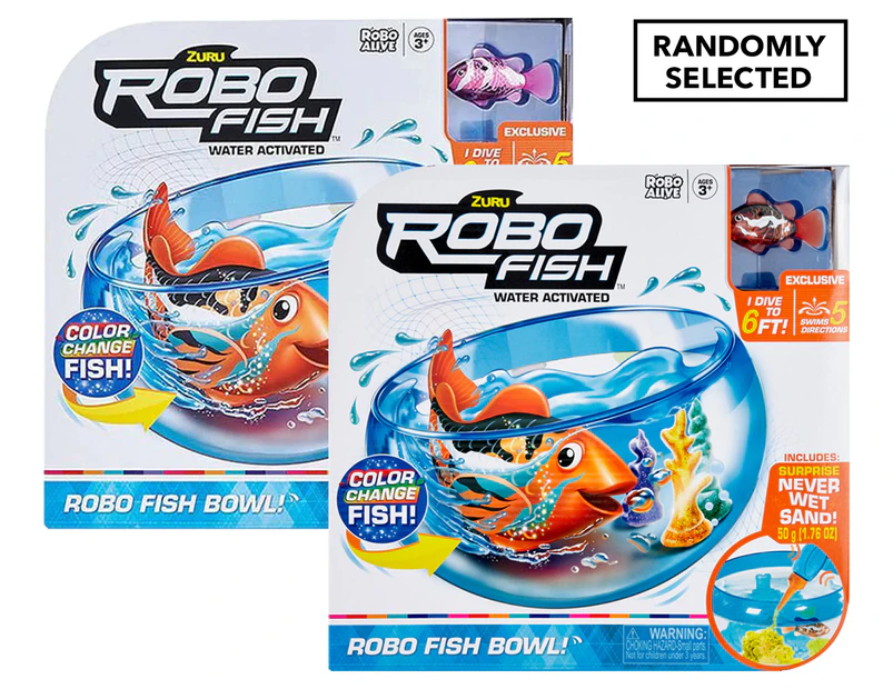 Zuru Robo Fish Playset Colour Changing Kids Interactive Play Toy Assorted 3y+