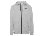 Nike Men's Dri-FIT Full Zip Fleece Hoodie - Dark Grey Heather