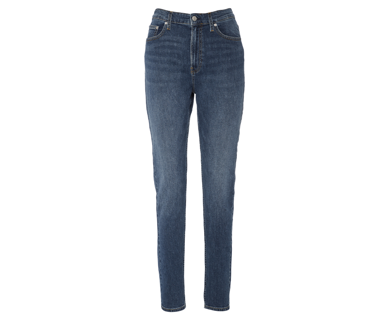 Calvin Klein Jeans Women's Mr Slim High Rise Jeans - Hamptons Blue ...