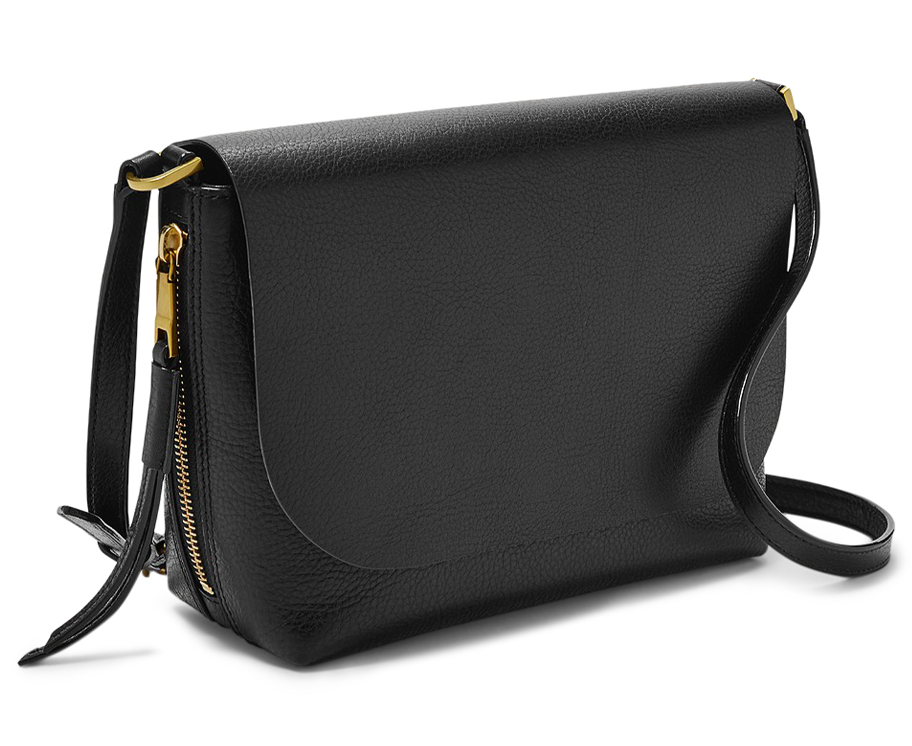 Fossil Maya Flap Crossbody Bag - Black | Catch.co.nz