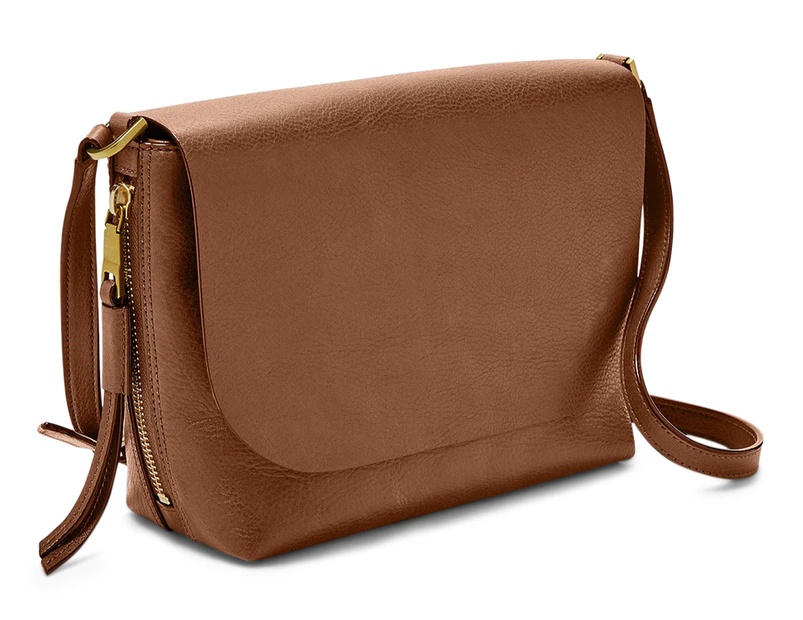 Fossil Maya Flap Crossbody Bag - Brown