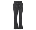 NEUW Women's Marilyn Crop Kick Jeans - Dusty Black