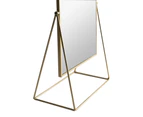 Harbour Housewares Dressing Table Vanity Mirror - Free Standing Tabletop Makeup Cosmetic Mirror - 32cm - Gold