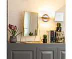 Harbour Housewares Dressing Table Vanity Mirror - Free Standing Tabletop Makeup Cosmetic Mirror - 32cm - Gold