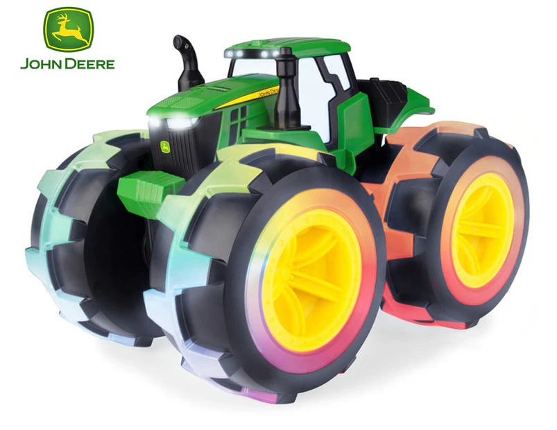 John Deere Monster Treads Lightning Wheels Deluxe Tractor Toy