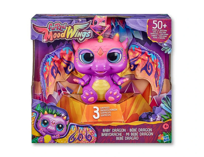 FurReal Moodwings Baby Dragon Interactive Pet Plush Toy - Purple