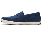 Clarks Men's Step Isle Base Canvas Boat Shoes - Navy