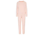 French Connection Women's Pullover Crew & Jogger Pants Loungewear Set - Rosewater