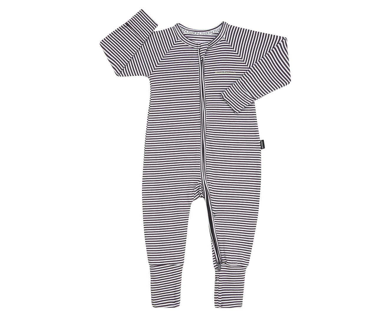 Bonds Baby Zip Wondersuit - Absolute Steel/White