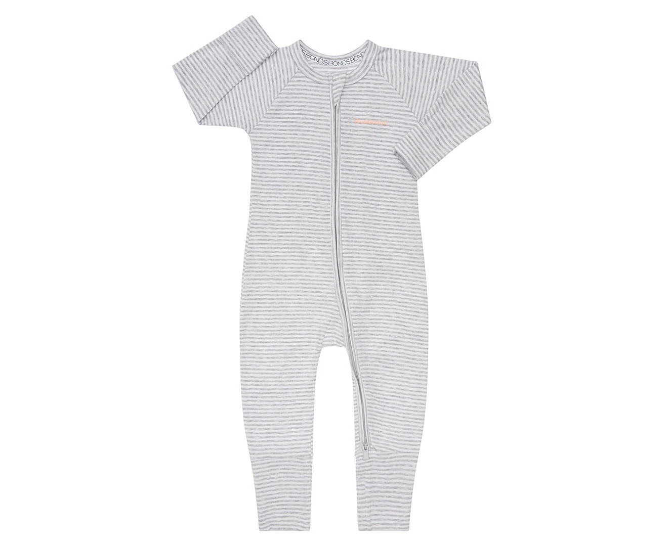 Bonds Baby Zip Wondersuit - Luxe Storm Marle/White