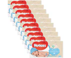 10 x Huggies 56 Wipes Pure Soft Gentle Baby Wipe/Natural Fibres/Sensitive Skin