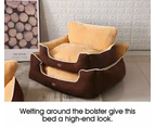PaWz Pet Bed Dog Beds Bedding Cushion Soft Mat Mattress Pad Pillow Brown 3XL