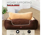 PaWz Pet Bed Dog Beds Bedding Cushion Soft Mat Mattress Pad Pillow Brown M