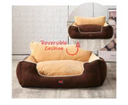 PaWz Pet Bed Dog Beds Bedding Cushion Soft Mat Mattress Pad Pillow Brown M